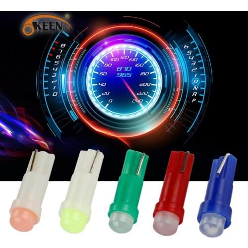 10PCS T5 LED Car Interior Auto Side Wedge Light Dashboard Gauge Instrument Car Lamp Bulb DC 12V White Red Blue Yellow Green