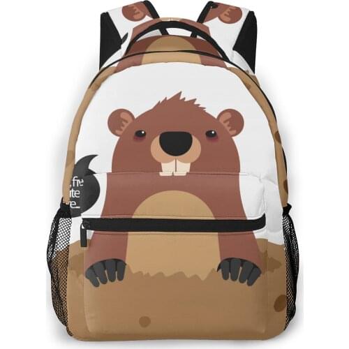 2021 Travel Backpacks Groundhog Den Groundhog Day Girl Backpack For Women Large Capacity School Bag For Teenage