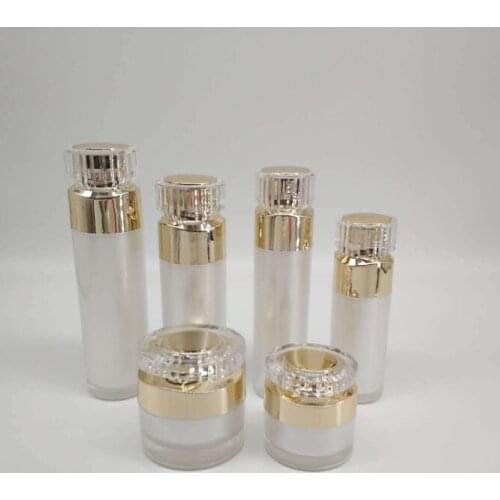 50ml Acrylic lotion Bottles acrylic airless Bottles DIY Refillable Container Travel Set Empty Cosmetic Bottle Container