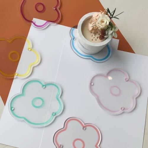 Acrylic Coasters Drink Coasters for Home Counters Kitchen Dining Room Living Room Patio Coffee Table Clear