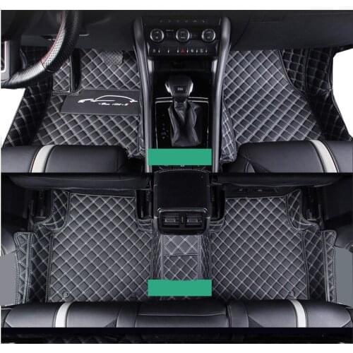 Car styling accessories leather car floor mats for skoda kodiaq 2016 2017 2018 2019 2020 rs gt carpet interior rug pad