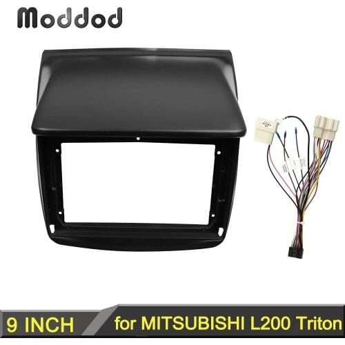 9 Inch Car Radio Fascias for Mitsubishi L200 Triton Pajero Montero Sport Challenger Stereo GPS DVD Player Panel Audio Frame