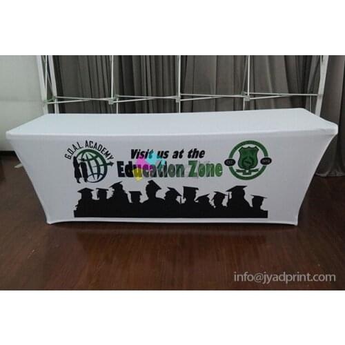 Free Express shipping!! Custom Print 8ft Spendex Table Cover, dye sublimation printing Tension fabric table cloth