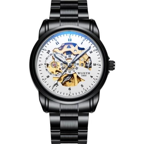 Watch Men Luxury Mens Watches WLISTH Design Brand Automatic Stainless Steel Waterproof Business Sport Mechanical Wristwatch Relo