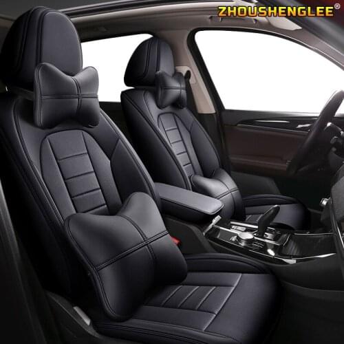 ZHOUSHENGLEE Custom Leather car seat cover For renault logan megane 2 captur kadjar fluence laguna 2 scenic accessories covers