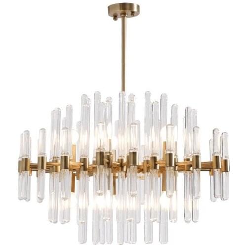 Postmodern crystal bar chandelier living room restaurant creative atmosphere Nordic light luxury lighting showroom light