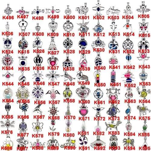 Cross Animal Key Wing Sports Letter Beads Cage -900 Styles U Pick Essential Oil Diffuser Pearl Cage Locket Charms