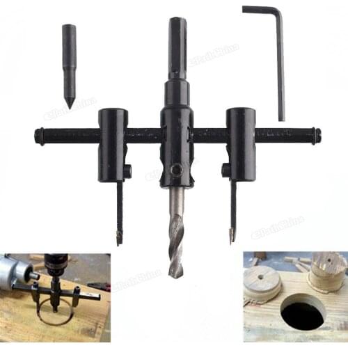 Multi-functions 30mm-120mm Adjustable Metal Wood Circle Hole Saw Drill Bit Cutter Kit DIY Tool