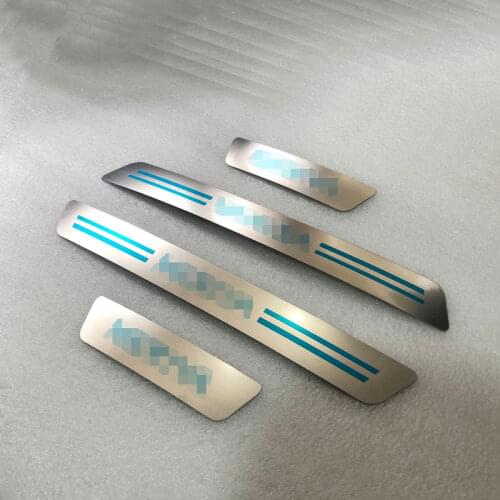 For MERIVA B 2010 - 2017 Door Sills Sill Scuff Plate Pedal Cover for Vauxhall Meriva Car Styling Accessories 4 Pcs