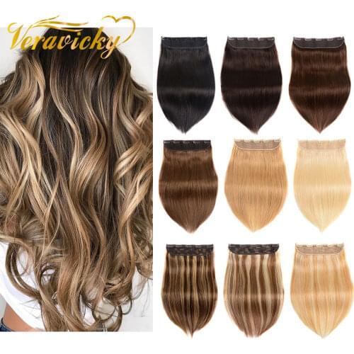 120g 150g Clip in One Piece 100% Real Human Hair Extension 1p/w 5 clips Machine Made Remy Natural Hair Piece Clip ins