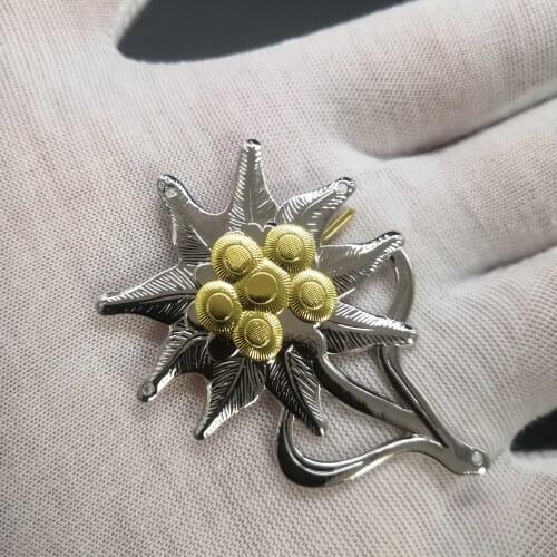 WWII GERMAN Medals EDELWEISS MOUNTAIN INFANTRY CAP BADGE MEDAL Silver Color