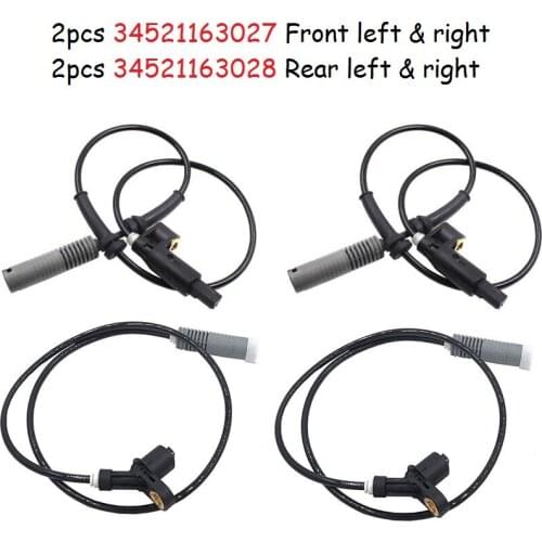 NEW 4pcs 34521163028 34521163027 Front Rear left right ABS Wheel Speed Sensor kit For BMW E36 323i 323is 328i 325i 325is