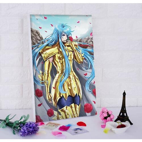 Saint Seiya Athena Saori Kido DIY hand painted poster pictures acrylic digital paint by numbers modular painting anime posters