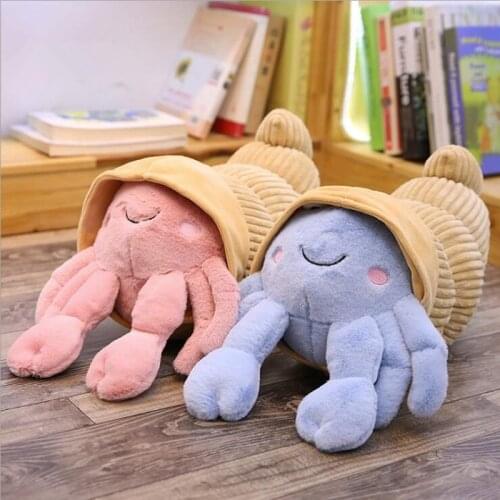New 35cm 55cm 70cm Large Size Simulation Pagurian Plush Toys Sleeping Back Cushion Soft Stuffed Pillow Dolls Gift Ocean Animal