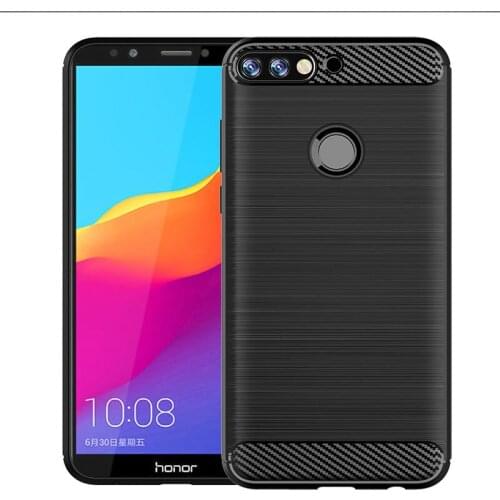 Luxury Carbon Fiber Soft silicone TPU Back Original Case for HUAWEI Honor 7A 7C Pro 7S DUA-L22 AUM-L29 AUM-L41 Phone Cover Cases