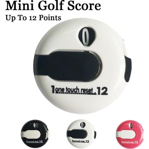 Mini Golf Counter Golf Ball marker Up to 12 Points with clip Multicolor Black White Pink Golf scorer for golfer gift Golf stroke