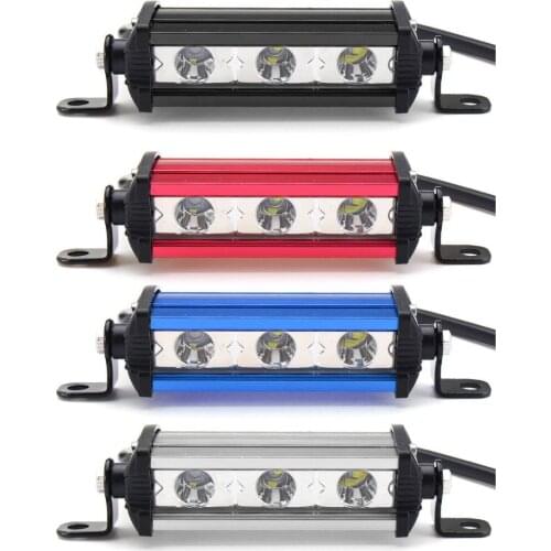 4'' 9W 3 LED Work Light Bar Lamp For Motorcycle Boat SUV ATV Jeep DC12V Spot 4 Colors