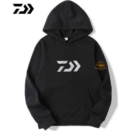 Daiwa New Autumn Leisure and Comfortable Fishing Solid Color Sweater 2020 Winter Outdoor Sports Fishing Fleece Hooded Sweater