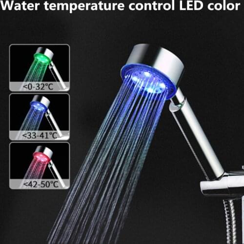 Three-color temperature control sensor Led Shower head for Baby shower watering bathroom device Chuveiro do banheiro
