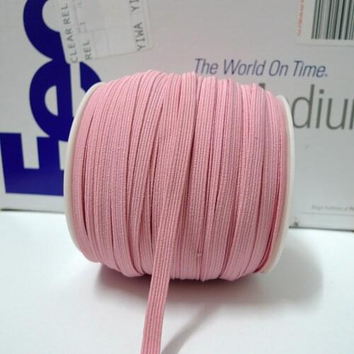 1/4'' 6mm #17 Powder Pink Skinny Hair Elastic Bands 50 meters Wholesale