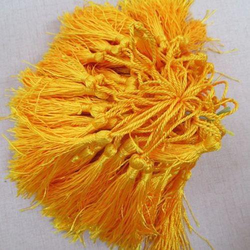 100pcs/lot wholesale yellow polyester Charm tassel for home decore curtain fitting bookmark curtains 020001004