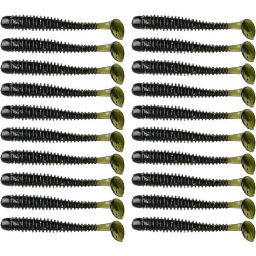 20 Pcs 5cm 0.7g Soft Lure Shad Wobbler Silicone Bait Sea Worm Swimbait Streamer Silicone Lure Spinnerbait Accessories