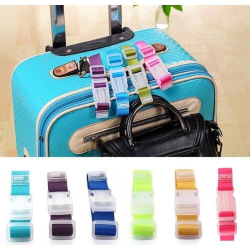 27*2.5cm Travel Tie Rod Luggage With External Strap Strap Portable Clip Strap Luggage Candy Color Anti-loss Tie Strap