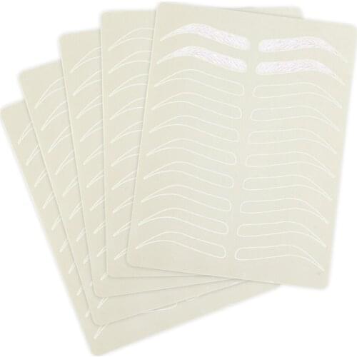 3/5/10/20Pcs Microblading Eyebrow Tattoo Practice Skin Synthetic Leather Tattoo Eyebrow Design Fake Skin Permanent Makeup Tools