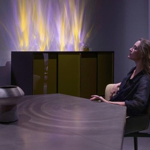 3D Dynamic Wall Washer LED Flame Lamp Living Room Bedside Projection Background Water Pattern Color Atmosphere Lighting