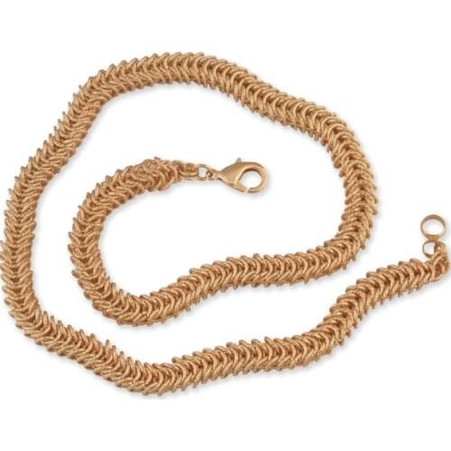 440*6mm)NEW European links 18 K yellow gold Color Short Snake Necklaces Classic thick chain 44CM 6 MM WDITH