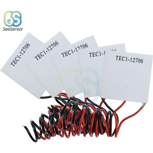 5Pcs TEC1-12706 TEC1 12706 12V 6A TEC Thermoelectric Cooler Peltier 40*40MM Peltier Elemente Module