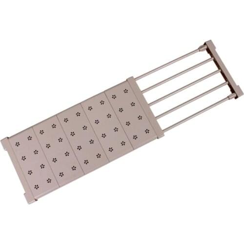 77-122CM Cabinet Layered Storage Rack Multipurpose Extendable Wardrobe Storage Holder Creative Wall Mount Bathroom Shelf