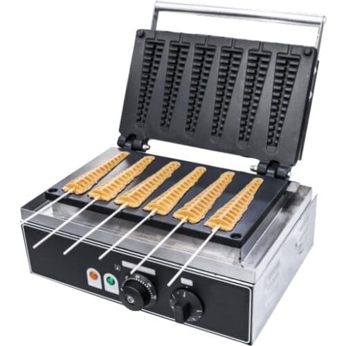 Free shipping New Product Commercial Use 6 Pcs Lolly Waffle sticks machine hot dog waffle stick