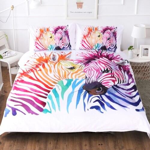 Three-piece Rainbow Spot Home Textile Quilt Cover with 2 Pillowcase Fashion Bedding 3 Pcs Set 3D Printing Comforter Duvet Cover