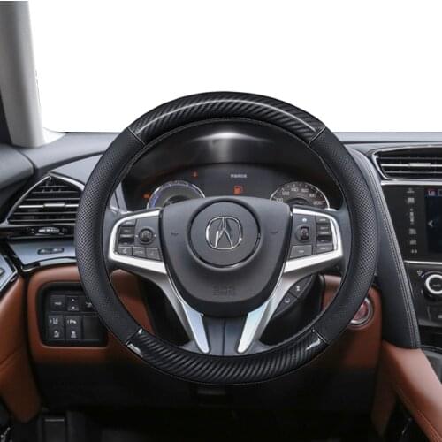 38CM Genuine leather Car Steering Wheel Cover Set for Acura TLX MDX RLX ZDX CDX RDX TL RL ILX Breathable Car Styling Accessories