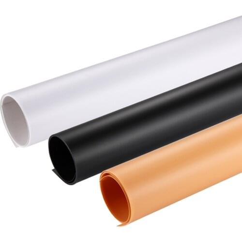 Photography Background PVC Paper Kits for Studio Tent Box Black White Yellow 3 Colors Size 73x37.5cm