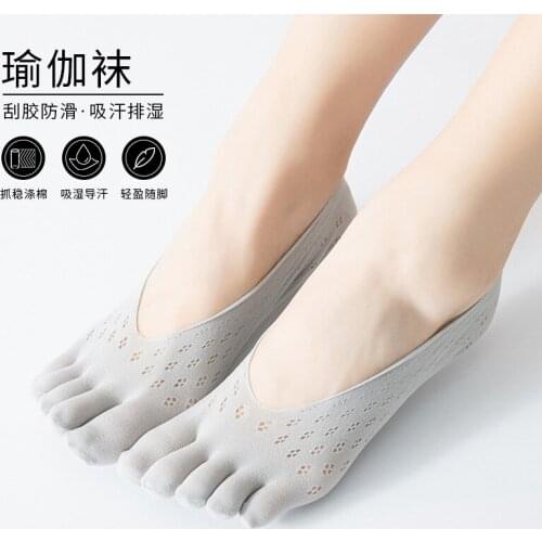 Ms summer new points toe socks velvet breathable mesh opaque tights invisible light mouth silicone bud silk stockings