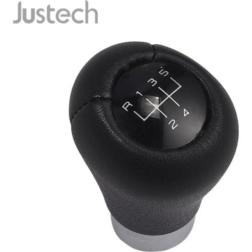 Justech Lever Switch Knob Switch Button for BMW 1 3 5 6 Series x1 x3 Gear Knob Short Genuine Leather Knauf 5 Speed Shifter