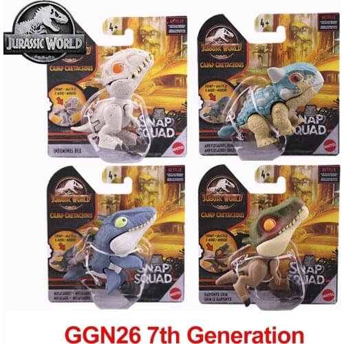 Mattel Jurassic World Fingertip Dinosaur Simulation Small Collection Toy Joint Movable Mosasaur Ankylosaurus for Kids Gift GGN26