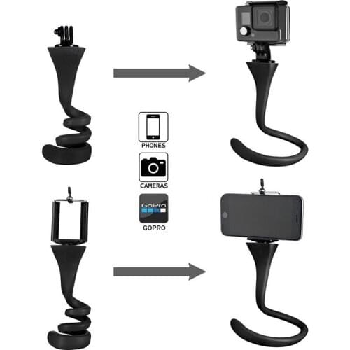 Mini Camera Tripod Mount Banana Pod for Gopro Xiao Mi Yi SJ4000 action camera for iphone7 6s car headrest selfie stick