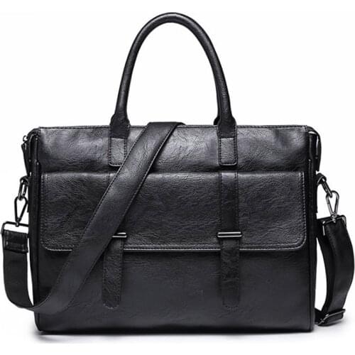Padieoe men bag briefcase leather computer bag messenger handbag purses jobs genuine leather