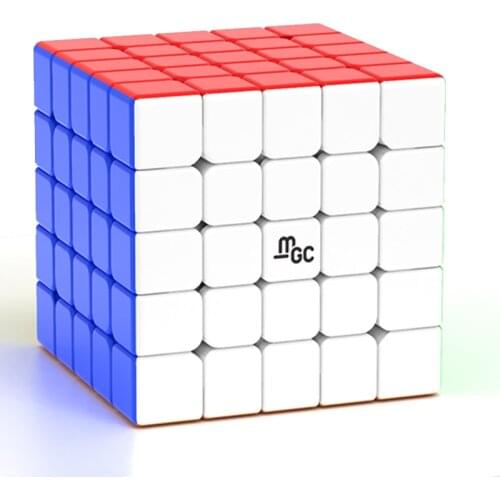New YJ MGC 5x5 Black Speed Cube YJ MGC Stickerless Magnetic 5x5x5 Magico Cubes Puzzle Yongjun Toys for Children