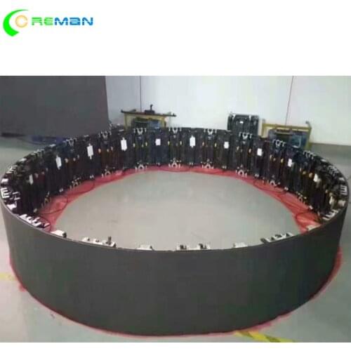 P3.91 P4.81 indoor curved LED panel Bend Flexible die cast cabinet aluminium full color video wall led board