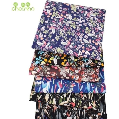 Printed Plain Poplin Cotton Fabric,DIY Sewing Quilting Material For Baby&Childrens Shirt,Skirt,Dress,Newest Dark Floral Designs