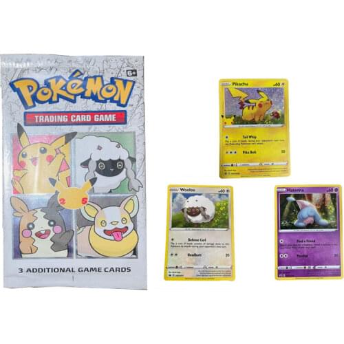 TOMY Genuine English pokemon card GX NMAX SR PTCG 25th Anniversary oatmeal Pikachu Ponyta Hatenna Wooloo Limited collection