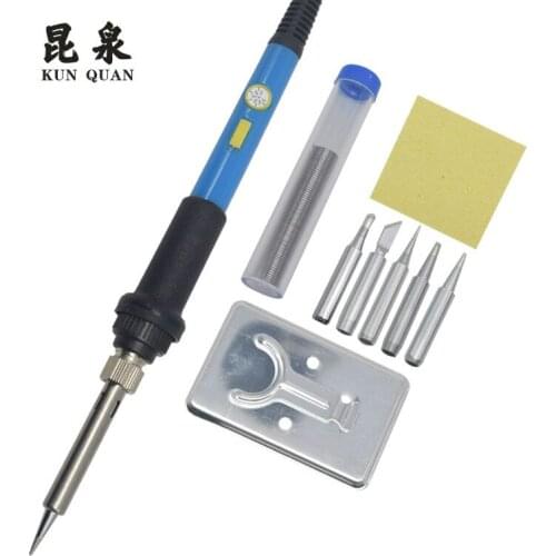 Manufacturer direct sale 110V electric soldering iron set 220v60w adjustable temperature soldering iron British gauge welding
