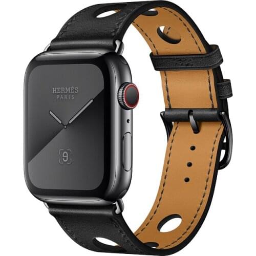 Genuine Leather bracelet for apple watch band 4 5 44mm 40mm strap Strong and durable belt watchband for iwatch 3/2/1 42mm 38mm