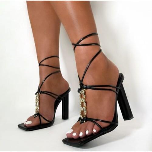 2021 Summer PVC Transparent Women Sandals Fashion Crystal Clear Heeled Female Party Prom Shoes High Heels Gladiator Sandals