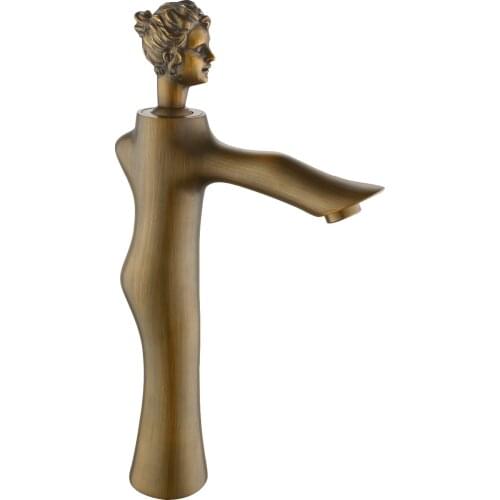 Single hole /handle antique bronze Finish Bathroom Vessel Sink Beauty Faucet Mixer Tap tall deck mounted Luxurious unique design