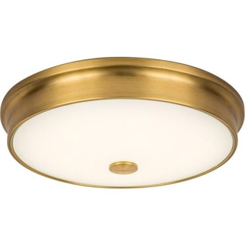 LED Round Ceiling Lamp American Copper Modern Ceiling Light Bedroom Aisle Living Room Lamp Balcony Kitchen Corridor Light CA010